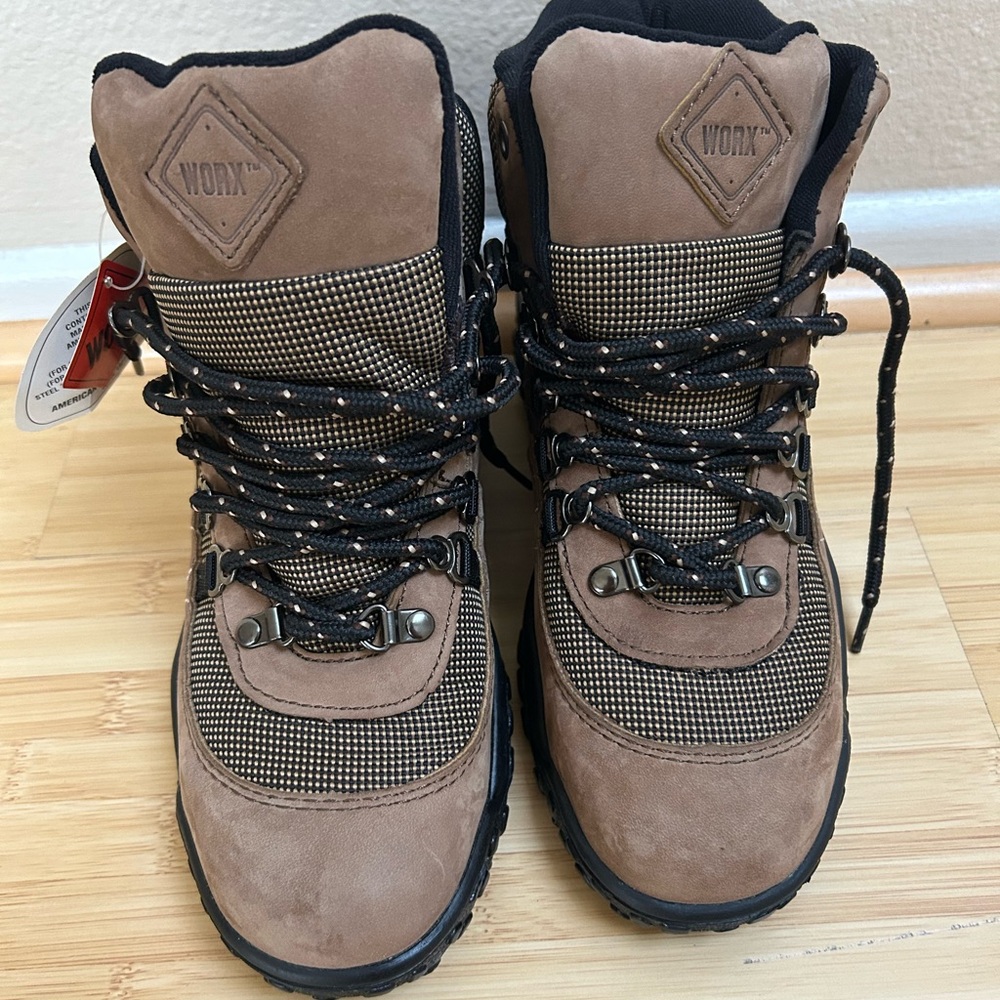 Worx by Red Wing Steel Toe Women's Hiking Boots Brown Size 9.5 New W/O Box
